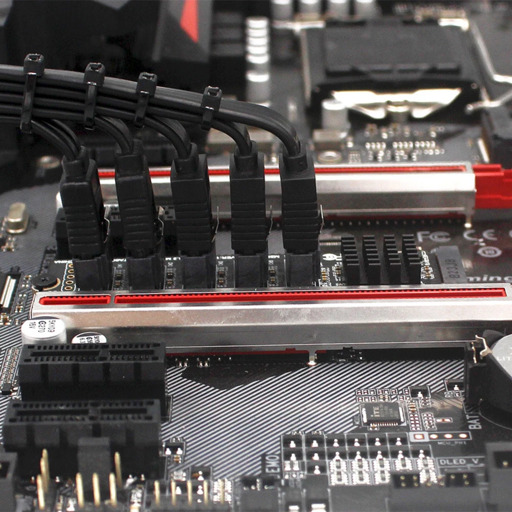 Riser Card M.2 Chave Jmb585 para Conversor Nvme com Sataiii Sata 3.0 Cabo M.2 Pcie 3.0 para Portas Sata Iii 6g Ssd Adaptador Cartão - Imagem 5