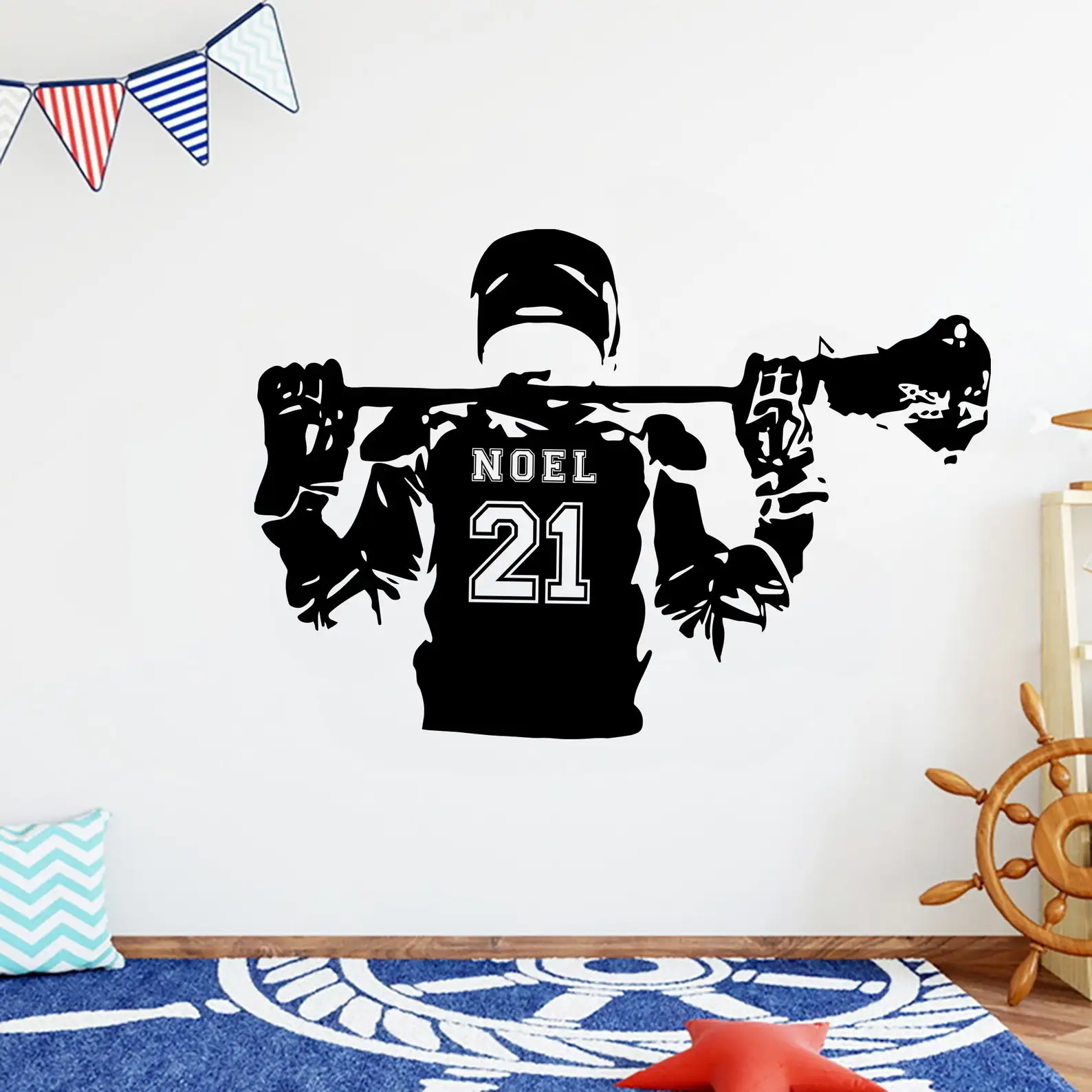 

Hockey Personalize Your Name Wall Sticker Home Decor Hockey Sports Sticker Teen Room Fashion Sports Wall Sticker Decoration jx21