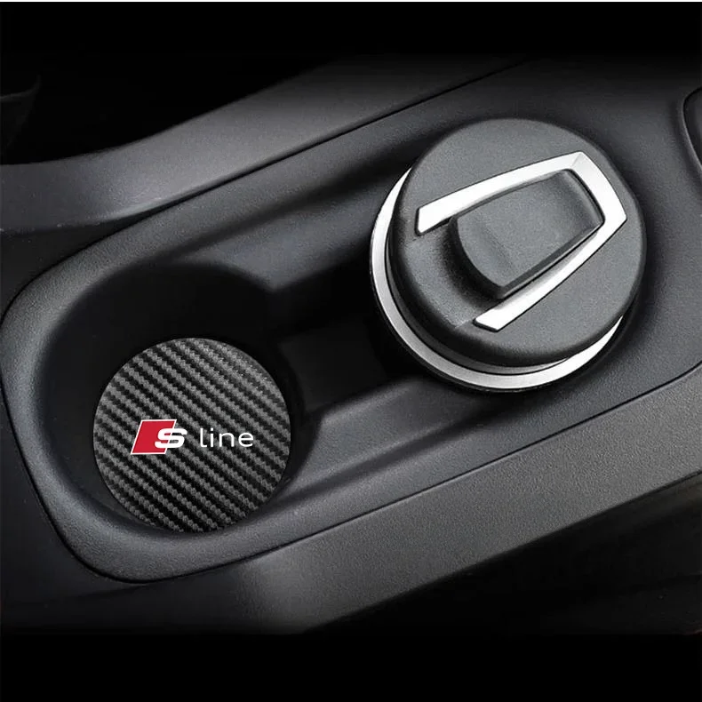 Car Water Cup Pad Cup Holders Non-slip Anti-skid For Audi sline B5 B6 B7 B8 B9 A3 8P 8V 8L A5 A6 C6 C5 Q5 Q7 TT