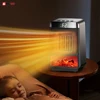 Hot Air Blower Portable Electric Heater Low Consumption Electric Heater 3D Flame For Room Outdoor Office Desktop Mini Fan Heater 1