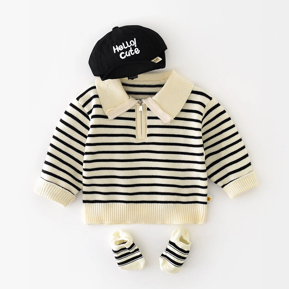 Baby Classical Striped Knitwear Sweaters