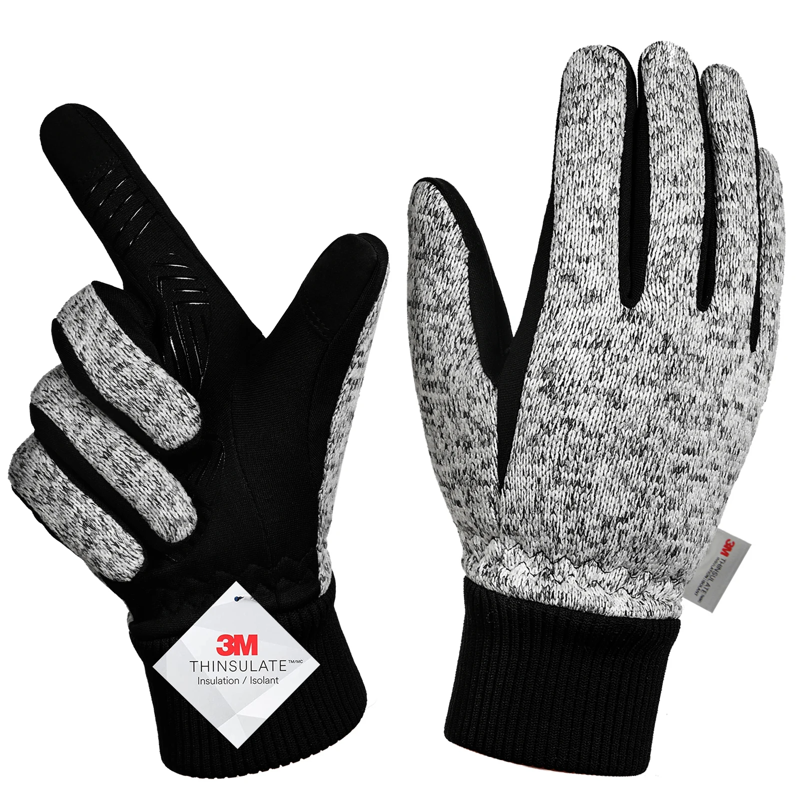 Winter Cycling Gloves Full Finger Windproof 3M Thinsulate Thermal Gloves Touchscreen Snowboard Gloves Non-slip Road Bike Gloves 5