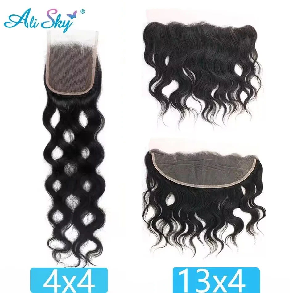 

4x4 Natural Wave Lace Closure Frontal 100% Human Hair Closure Brazilian Hair Human Hair 5x5 13x4 Lace Frontal Preplucked 22inch