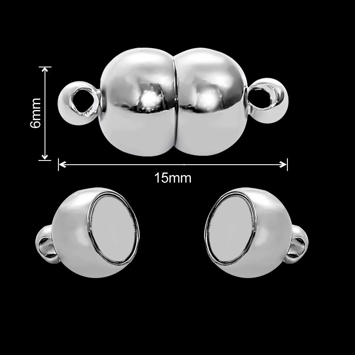 CONFEZIONE DA 2 PEZZI - CHIUSURE MAGNETICHE DA APPLICARE REGOLABILI
