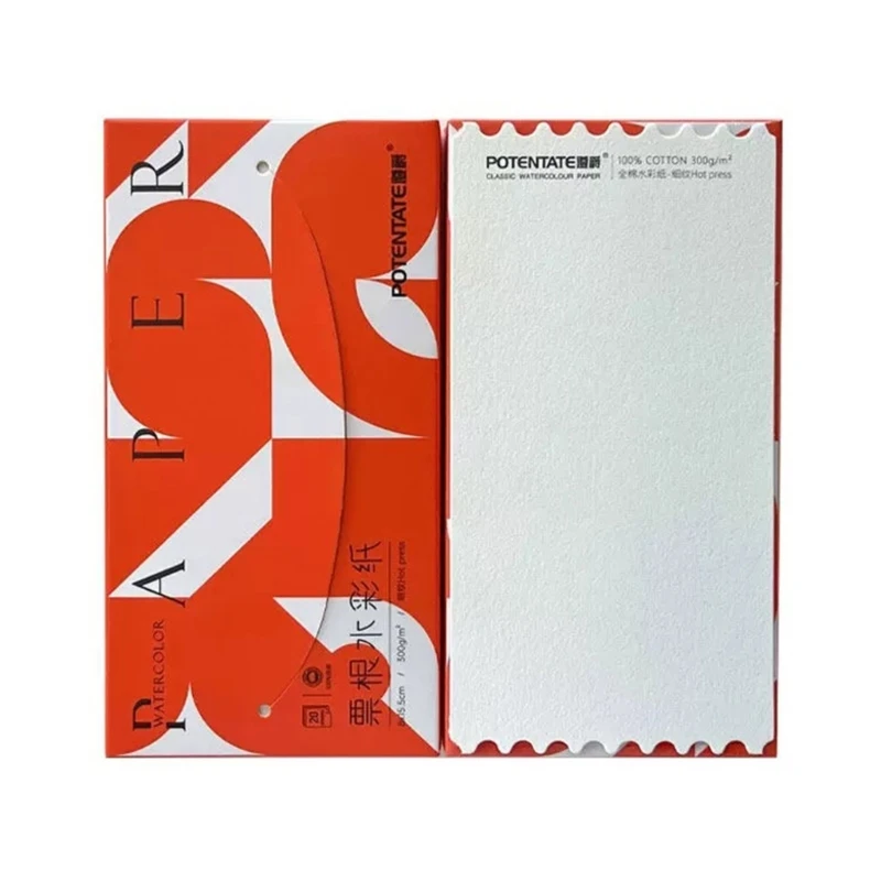 20Sheets/pack Watercolor Paper Pad Watercolor Pads for Artists Textured Paper Watercolor Textured Paper 3.15x6.1in