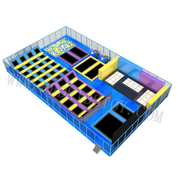 Большой батут для фитнеса с прыжковым ковриком