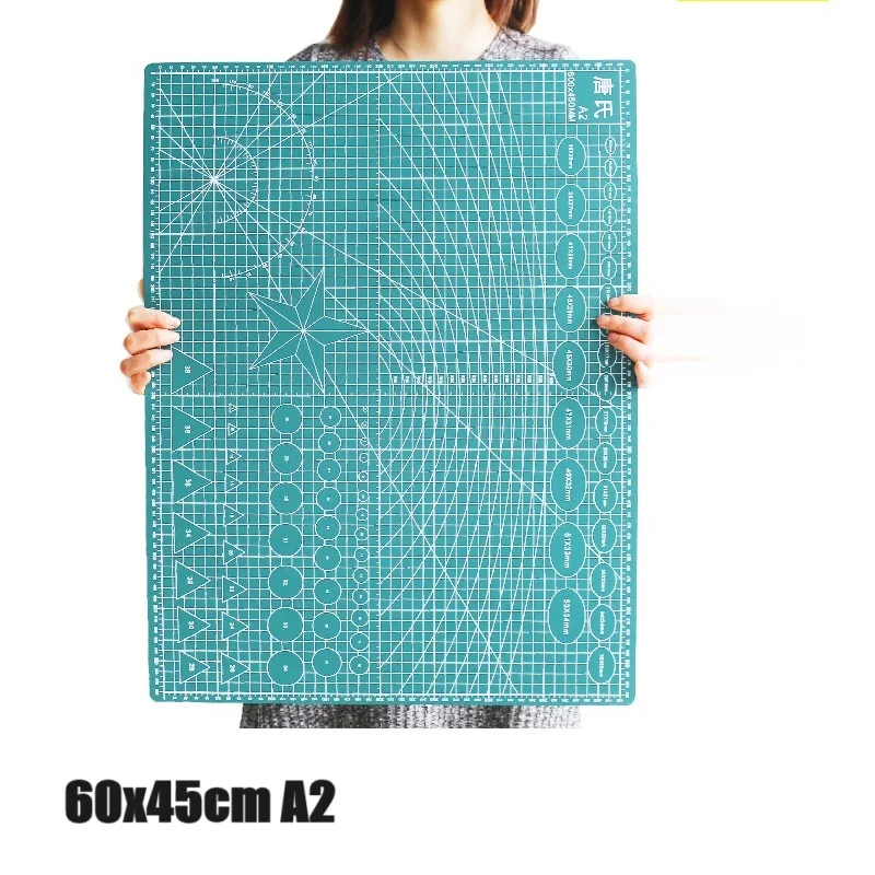 Tappetino da taglio in PVC Piastra base da taglio 60x45 cm A2 verde nero nucleo carta taglio arte intaglio taglierina Piastra di supporto  1420