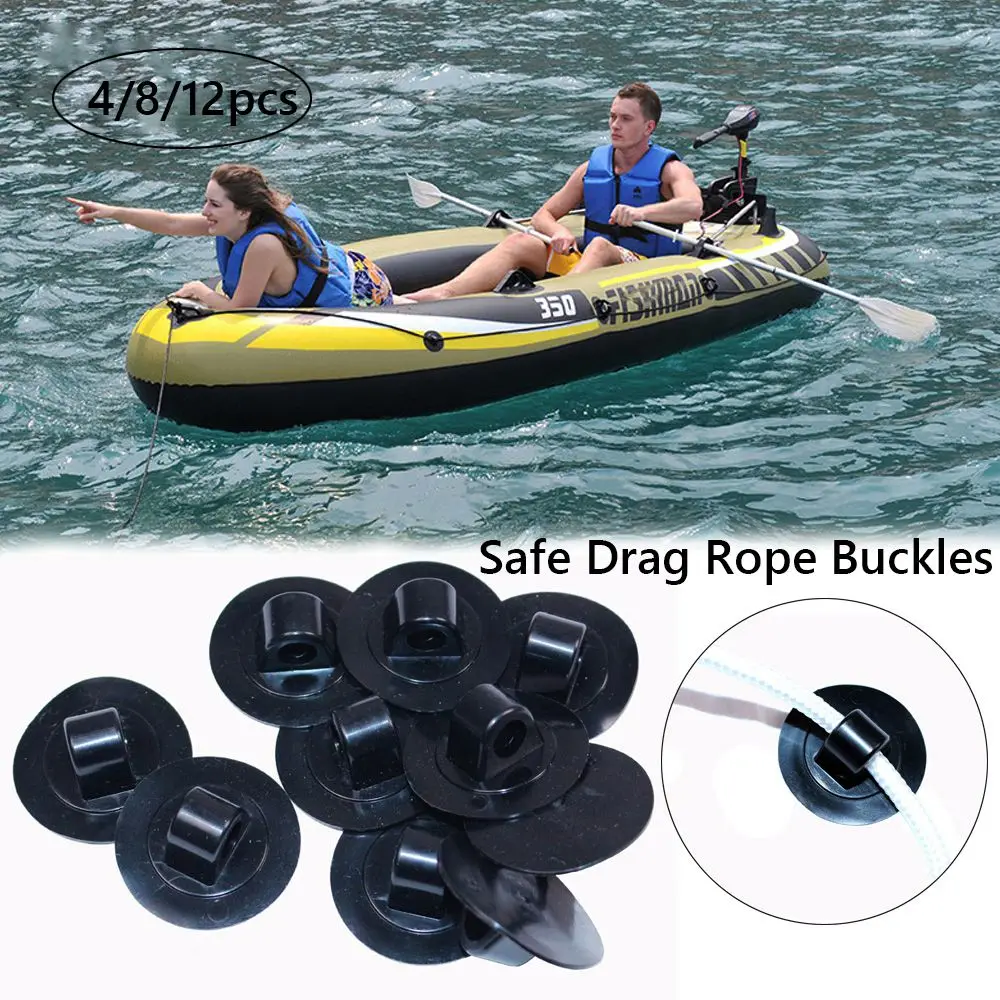 Description Picture 2 of item4/8/12pcs High quality Spare Part Water sports Drag Rope Buckle Rowing Boats Buttons Safe Hooks Inflatable Boat Accessories