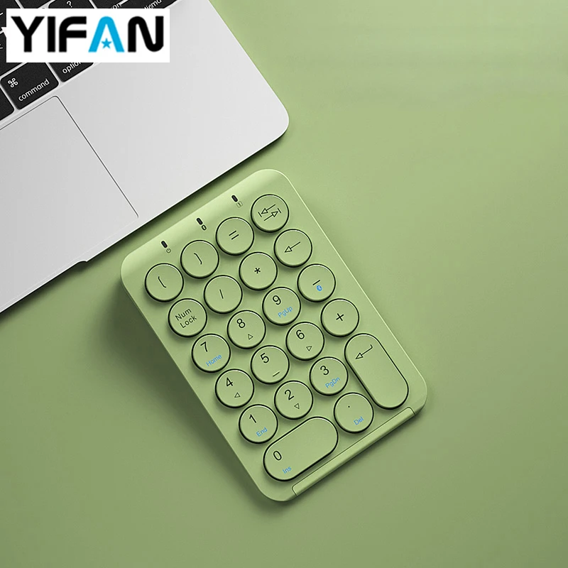 B.o.w Slim Mini Number Pad Portable, 22 Keys Bluetooth Wireless Usb