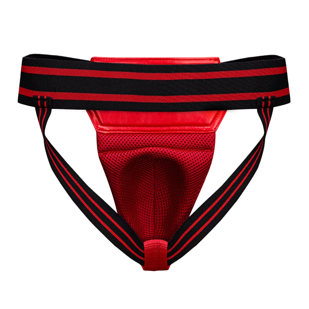 Rot Blau Schwarz MMA Kickboxen Sport Schrittschutz Herren Kinder Taekwondo Sanda Trainingsschutz Suspensorium Tiefstütze unten – Detail 13