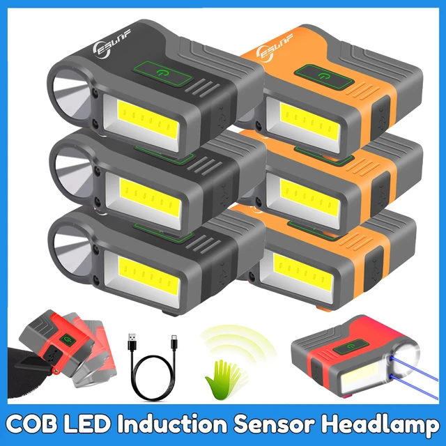 1-3 Stück Sensor kappe Clip Licht USB-Lades chein werfer Cob Head