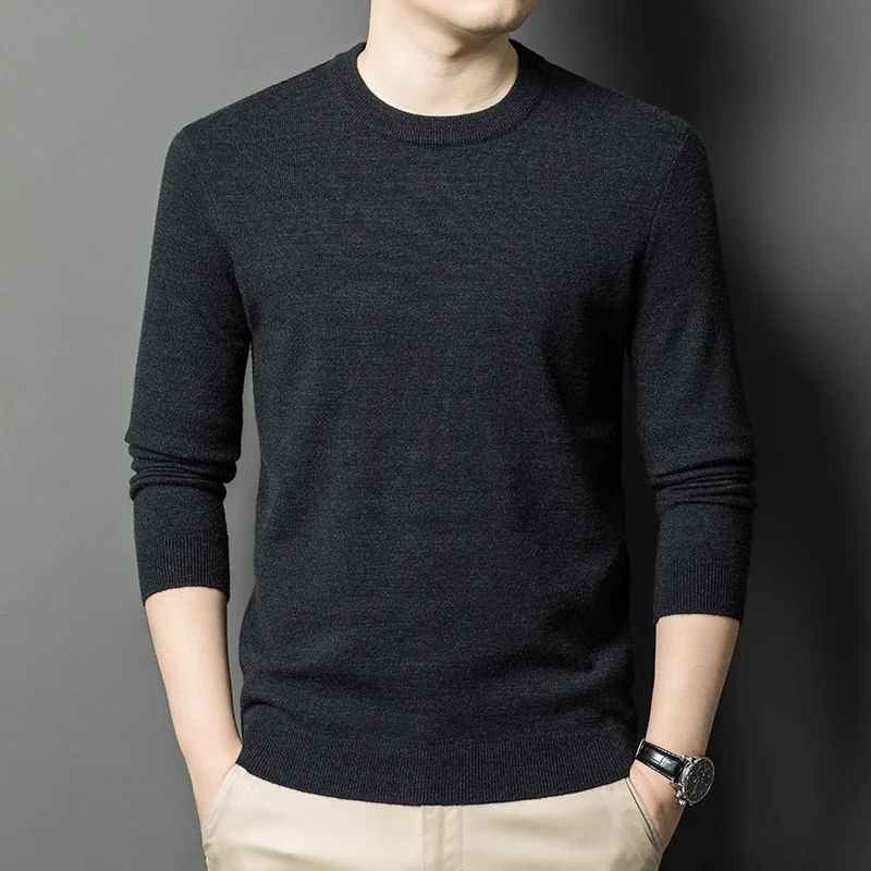 2025, neuer Herren-Freizeitpullover, Rundhalsausschnitt, lange Ärmel, Strickpullover, Rautenmuster, modisches, vielseitiges Oberteil – Detail 14