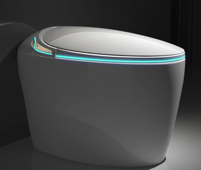 

Умный туалет в форме яйца с облаком, полностью Автоматический встроенный домашний туалет в форме яйца, без ограничения давления воды