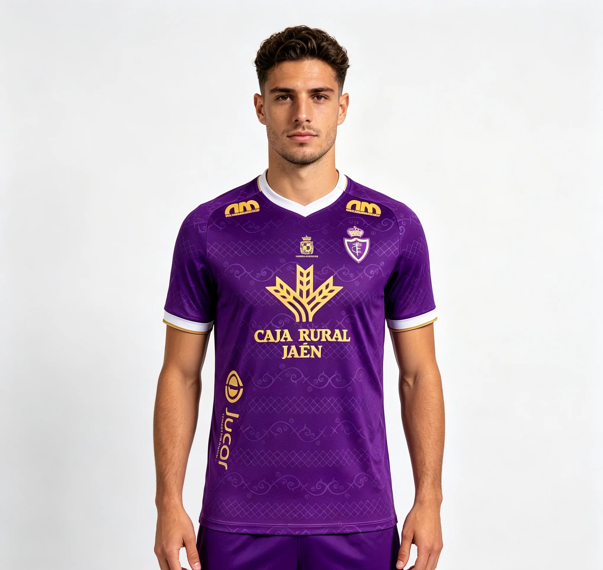2026 Real Jaén 3D-Druck Fußballtrikot für Männer und Frauen, Sommer-Sport-Oversize-T-Shirt, atmungsaktiv, schnelltrocknend, Streetwear-Kleidung
