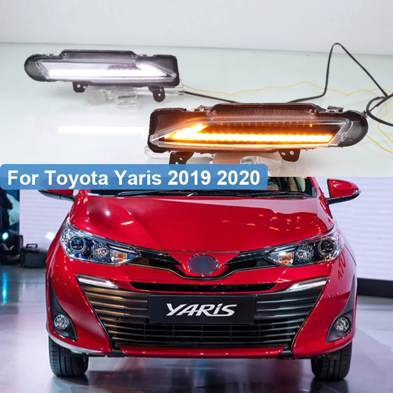 Дневсветильник ходовые огни для Toyota Yaris 2017 2018 2019 12 светодиодный
