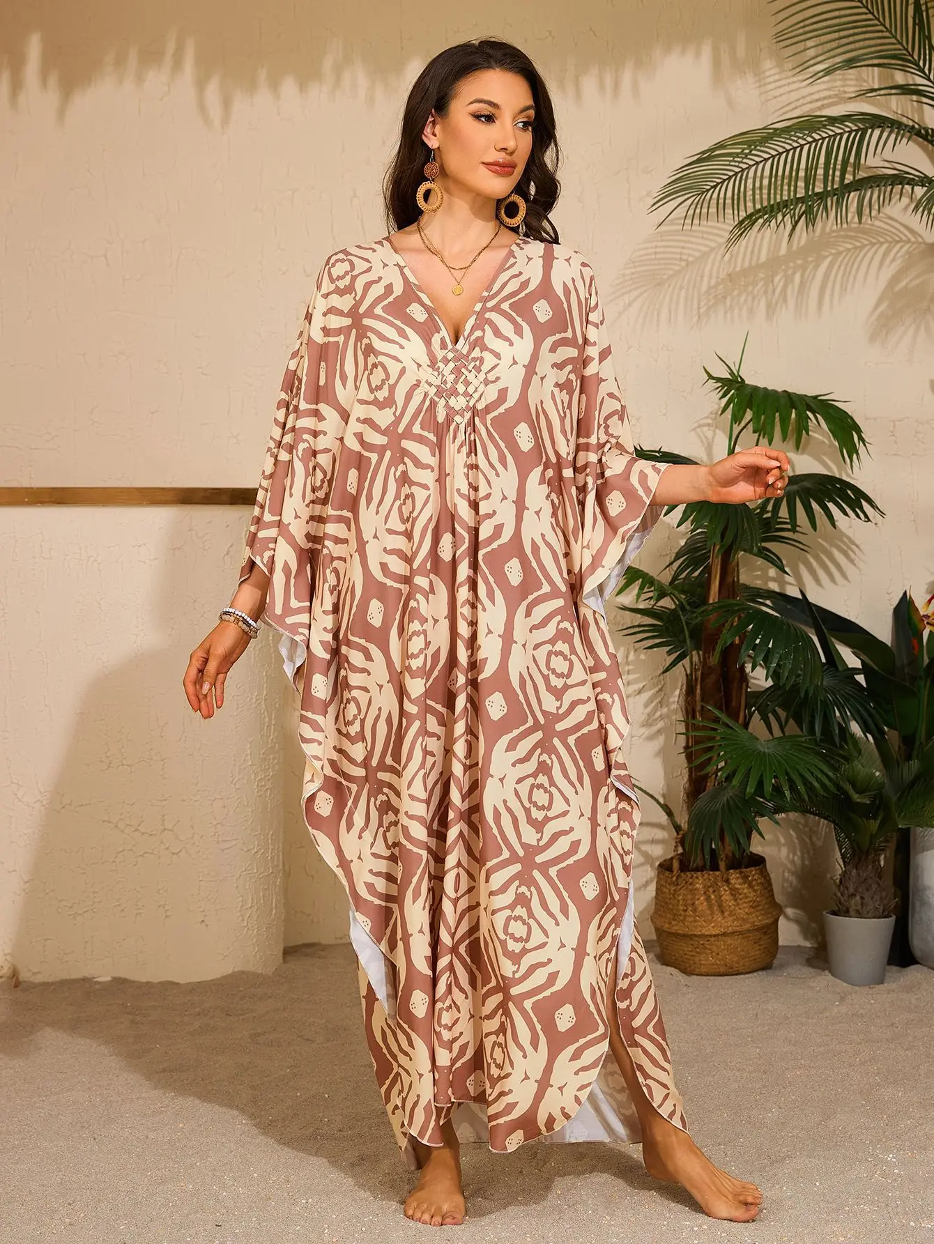 Kaftan Dresses for Women Stylish Caftans Plus Size Beach Cover up Soft Loungewear 1