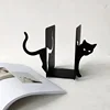 Metal Bookends Cute Black Cat Bookends Bookends For Shelves School Office Library Book Desktop Organizer Bedroom Book Holders 3