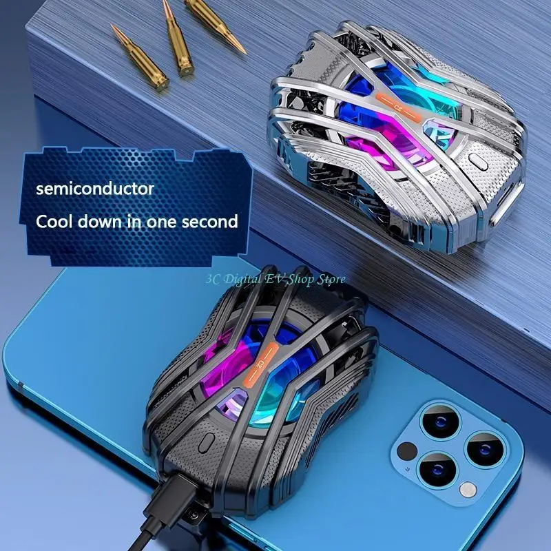 E74D 휴대용 라디에이터 쿨러모바일 게임용 음소거 냉각 팬 홀더 브래킷