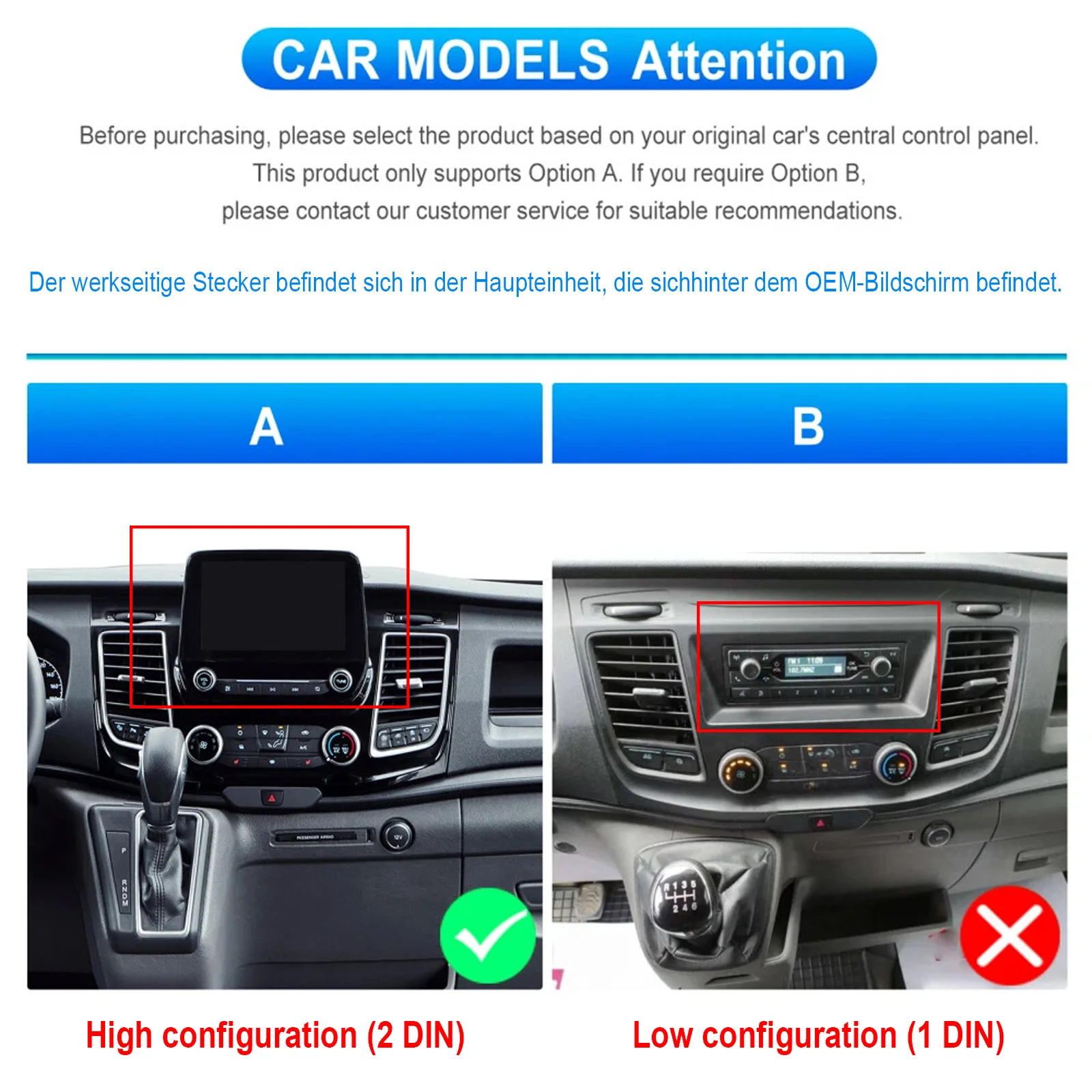 ESSGOO 9 "Android 15 2 + 32/4 + 64G Drahtlose Carplay Auto Stere Radio Für Ford Transit benutzerdefinierte 18-22 GPS Navi WIFI SWC FM BT RDS USB – Detail 2