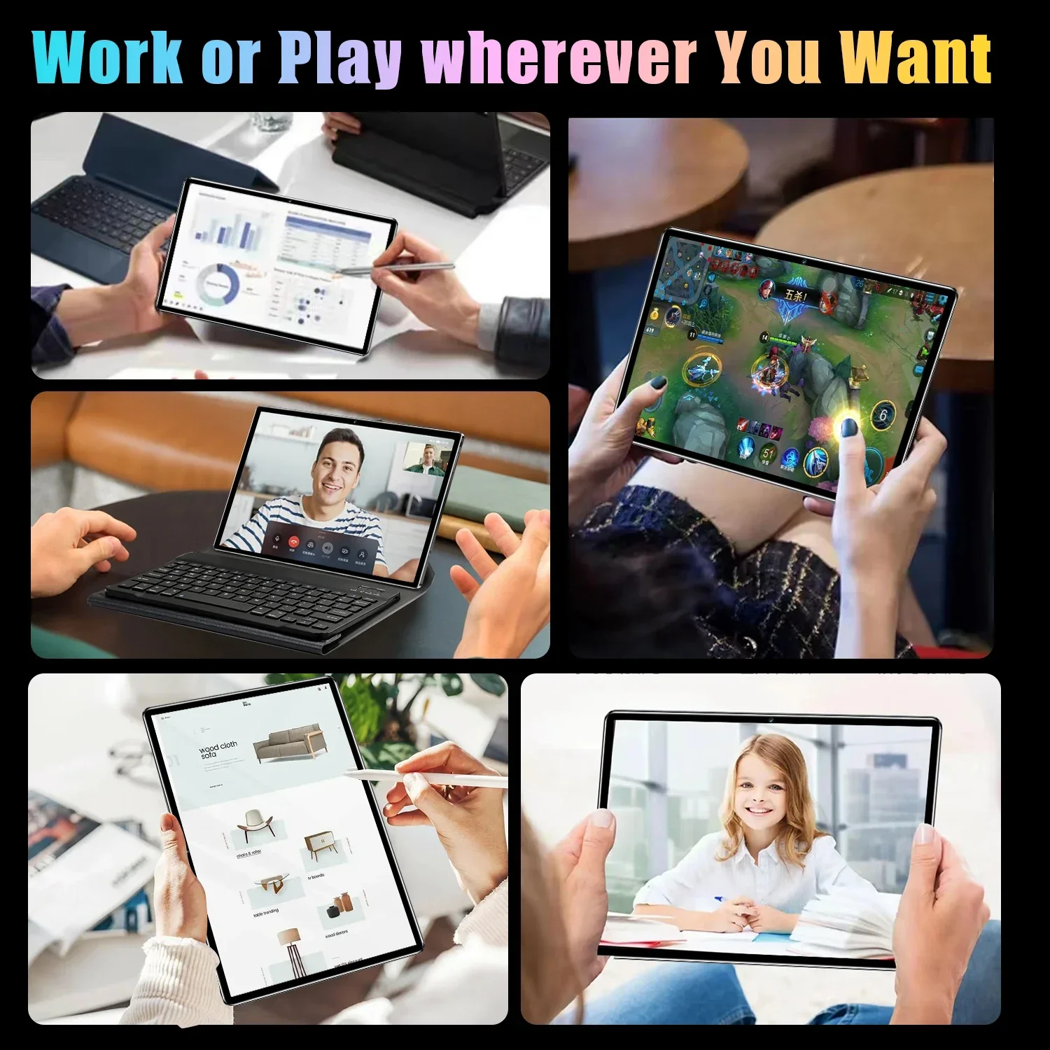 Tableta Android 13 Pad 6 Pro, 16GB + 1TB, Snapdragon 2024, 5G, Tarjeta SIM Dual, WIFI, HD, 4K, Mi Tab, 888 Original, versión Global