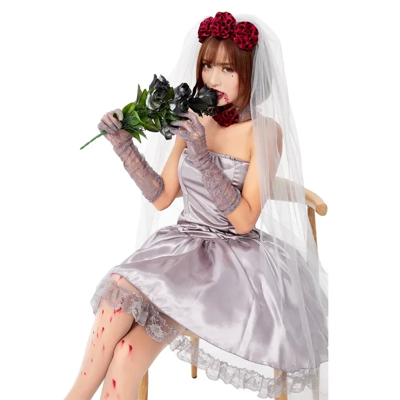 

Halloween Adult Cosplay Vampire Ghost Bride Costume