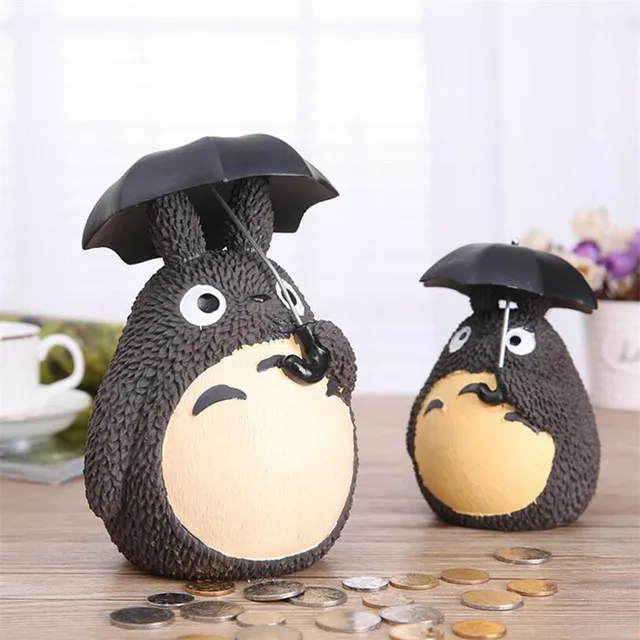 New Totoro Piggy Bank Resin Totoro Figurines Japanese Style Coin Money Box child Easter gift 3