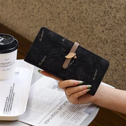 Elegant Long Style Korean Edition PU Leather Zippered Wallet - Fashionable and Versatile Design (Black)