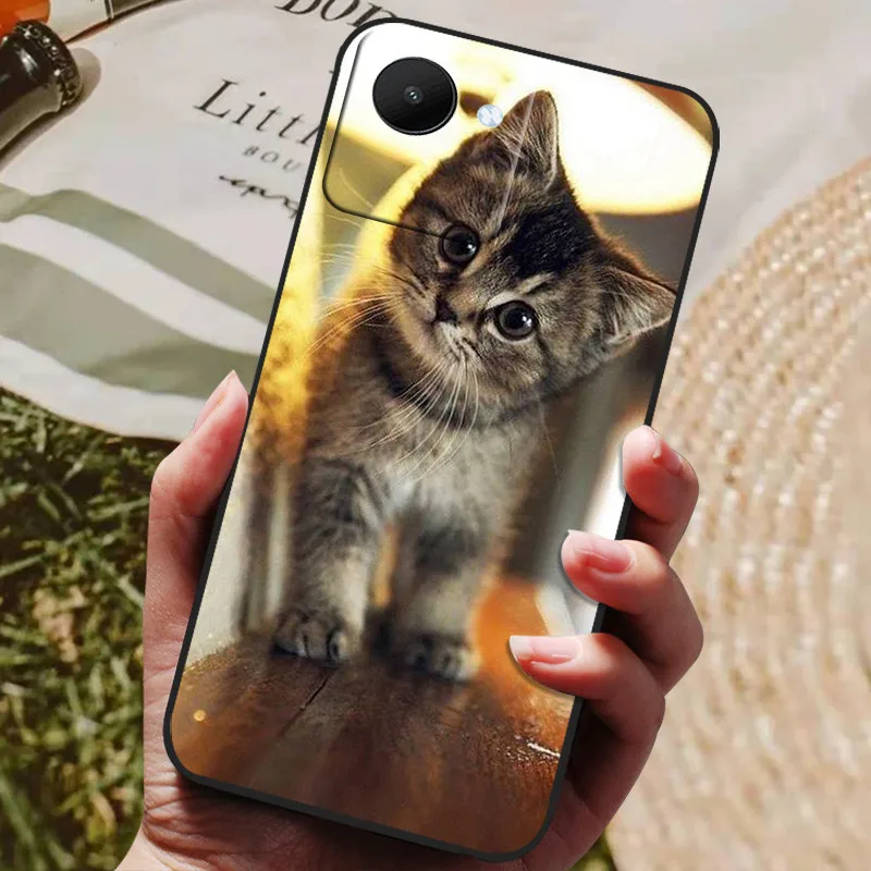 Black Soft Silicone Cat Design Phone Case