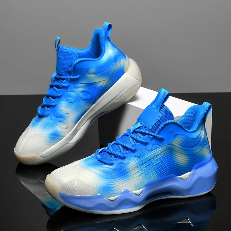 

High-End New Men Sneakers Outdoor Casual Shoes Non-Slip Breathable Leather Basketball Shoes Men Comfortable Sports Running Shoes