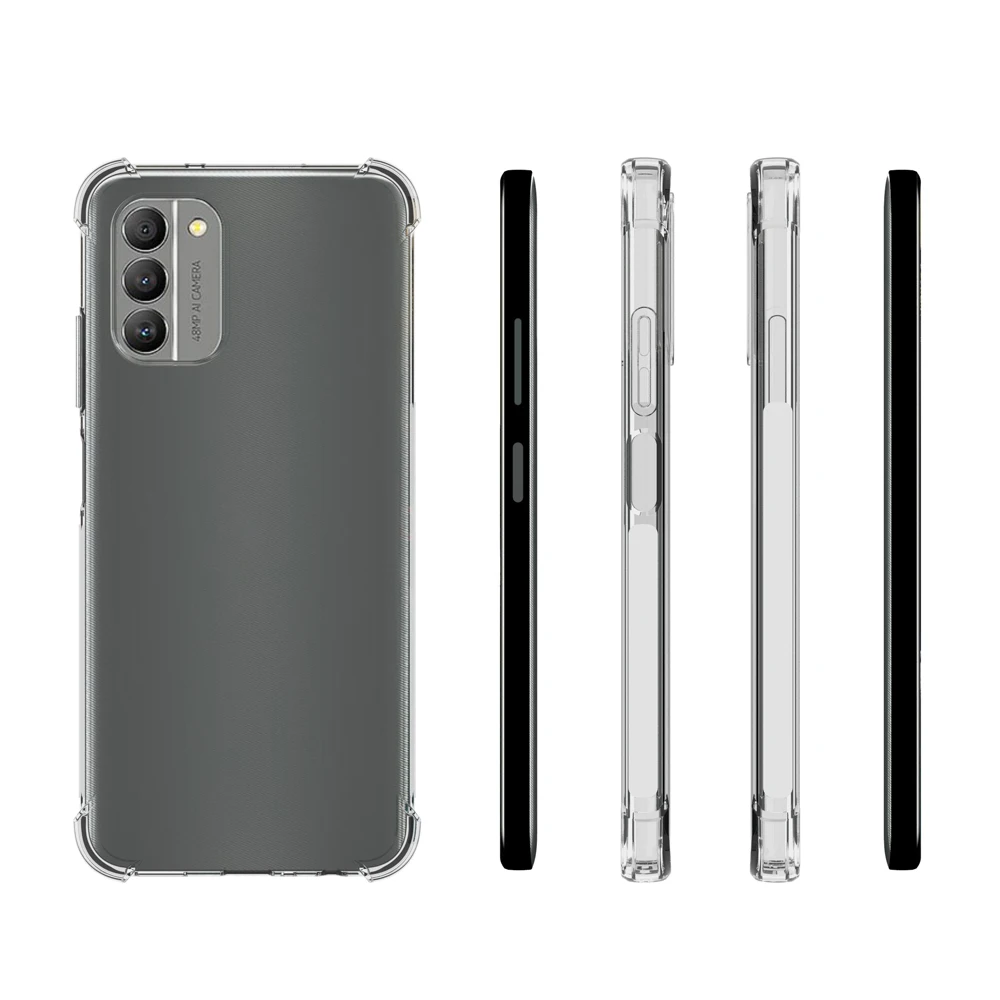Clear TPU Protective Case with Air Cushion and Non-Slip Grip for 6.58 Inch Smartphones