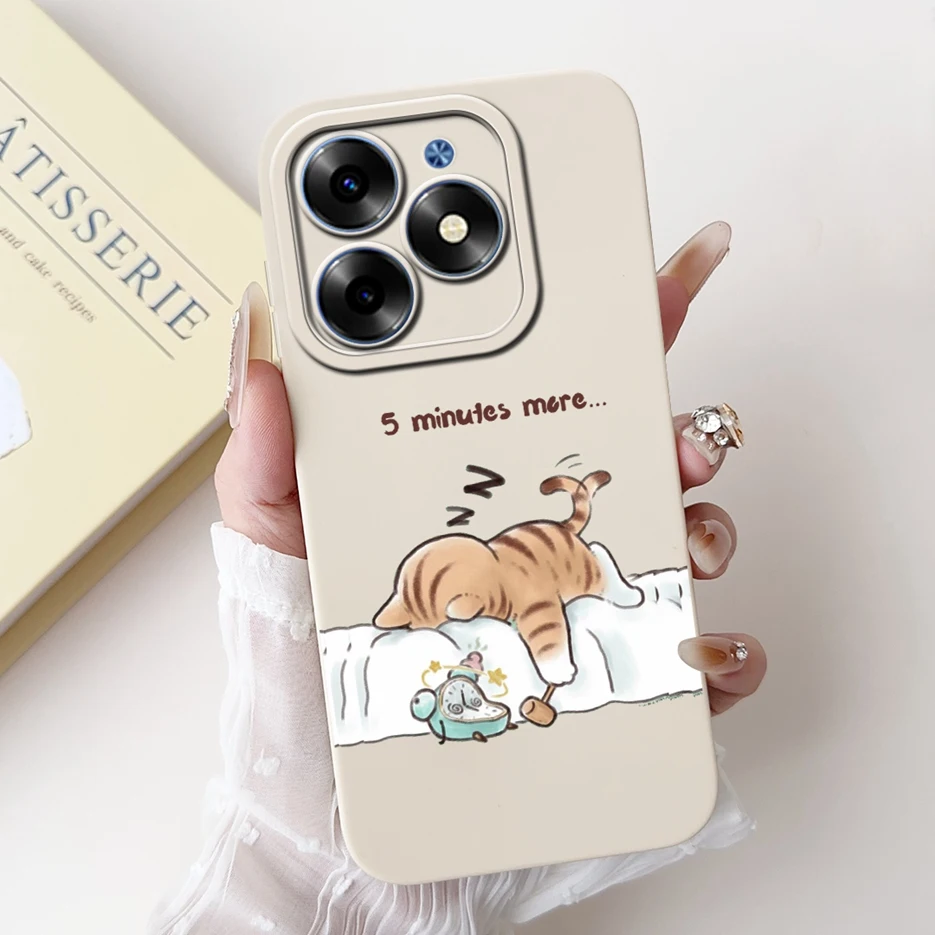 Cute Panda Cartoon Cover - Soft Silicone Case for Tecno Spark 20 Series