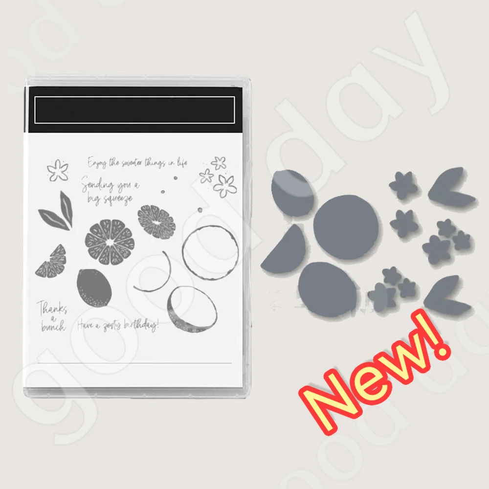 

2022-2023 New Lemon Cutting Dies Clear Stamps Scrapbook Diary Decoration Embossing Template Diy Greeting Card Handmade Hot Sale