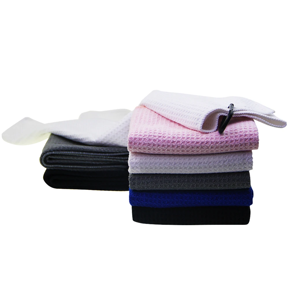 

1pc Golf Cleaning Kit Cotton Towel Portable Golf Club Ball Cleaner with Carabiner Buckle Clips 51 x 14cm