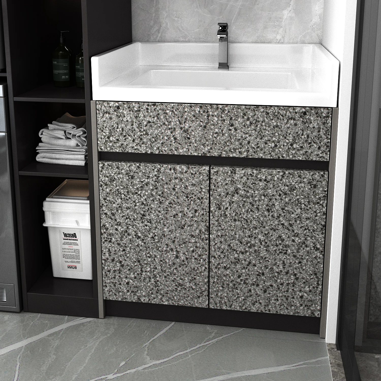 Vinyl Renovation Marble Gravel Self-Adhesive Decorative Wall Sticker