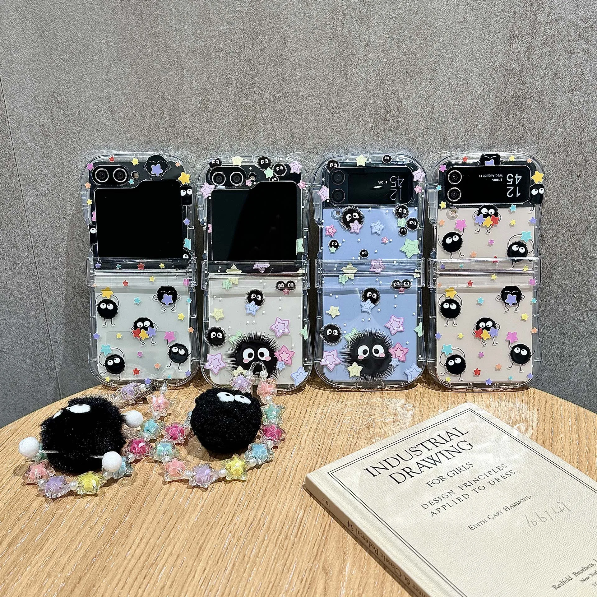 Charming Cartoon Elf Star Pendant Phone Case - Cute & Durable Hard Cover with Bracket