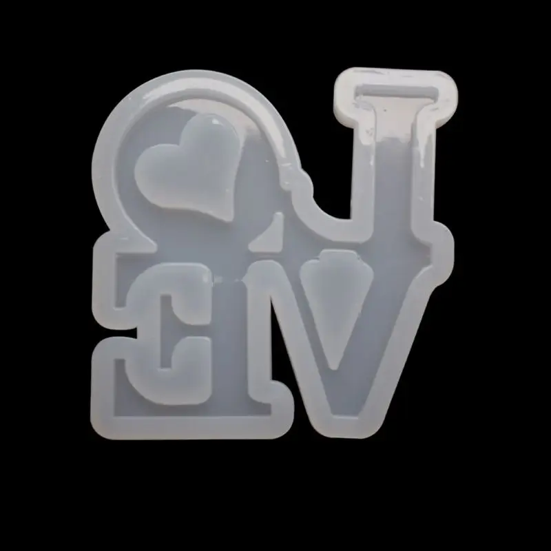 

Handmade English Letters Love Pendant Silicone Jewelry Resin Mold Resin Casting Mold Jewelry Making Tools