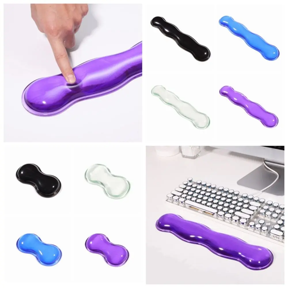 창의적인 미끄럼 방지 실리콘 마우스 패드, 손목받침, 손목받침, 부드럽고 편안한 책상 패드, 청소하기 쉬움, 여름