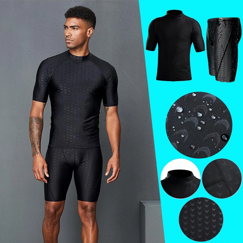mens swim shirt and shorts