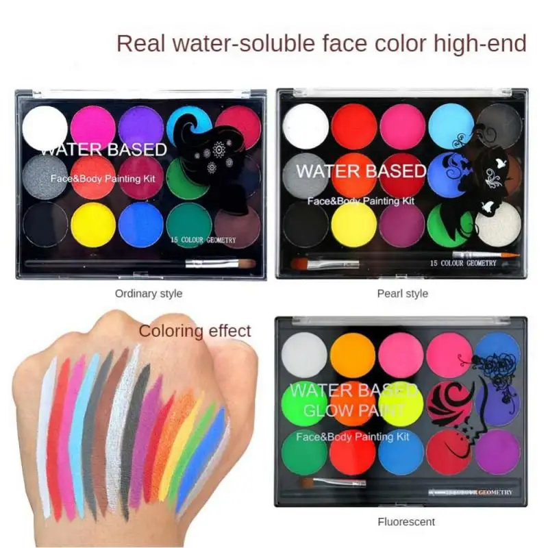 

6/10/12/15 Colors Face Body Painting Halloween Makeup Paint Set Non Toxic Safe Oil Paint Pigment Multi-use For Cosplay Party