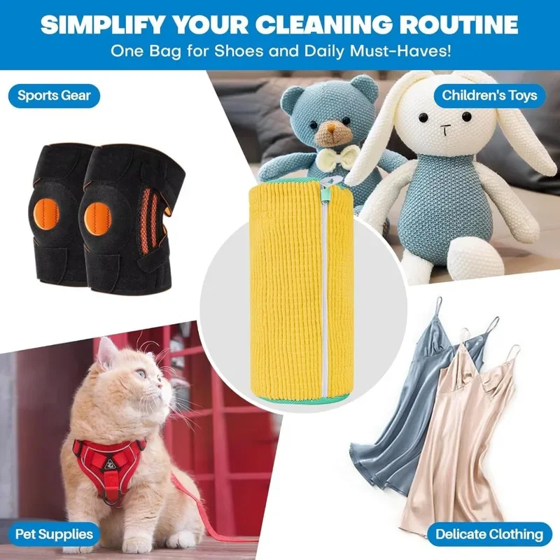 1/2PCs reusable plastic shoe washing bag for laundry-sneaker cleaning kit for stain removal, unpriced, no battery required 2