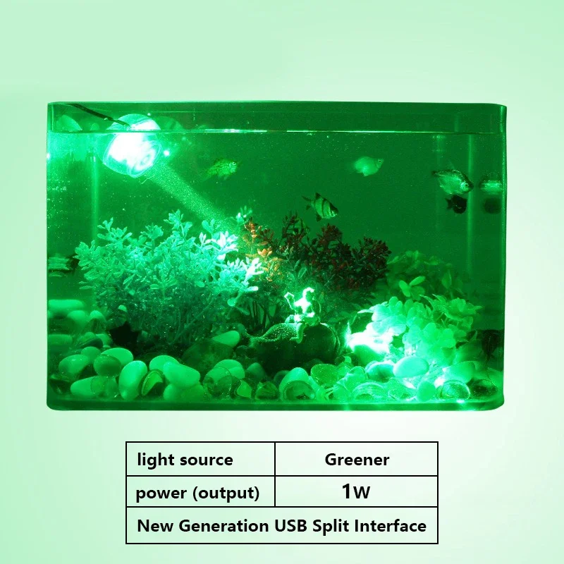 Aquarium Lamp LED Aquarium Spotlight Saving Power High Brightness Seven Gradient Night Light Various Angles Exposure USB Waterproof Diving