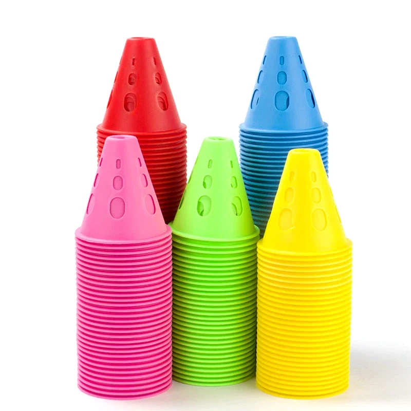 

1/10PCS Hollow Windproof Roller Skating Pile Skate Marking Training Road Cone Skating Post Soccer Sports Obstacle Angle Markers