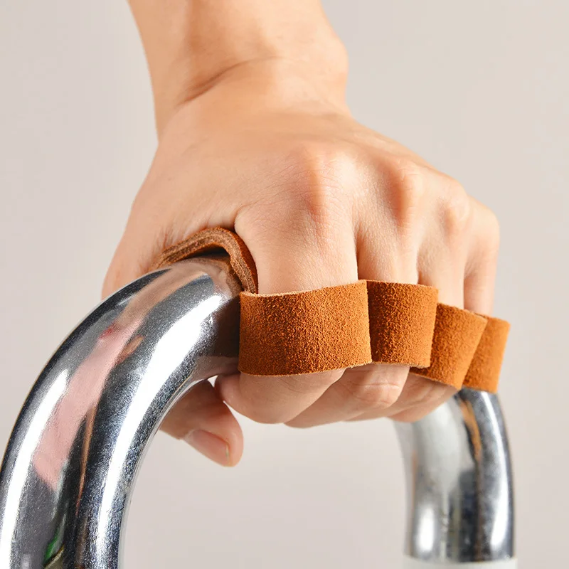 Leather Weight Lifting Training Gloves Palm Protection Women Men