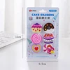6pcs/lot Kawaii Cake Donut Pencil Rubber Eraser Student Prizes Gift Solid Color Soft Eraser School Supply 6