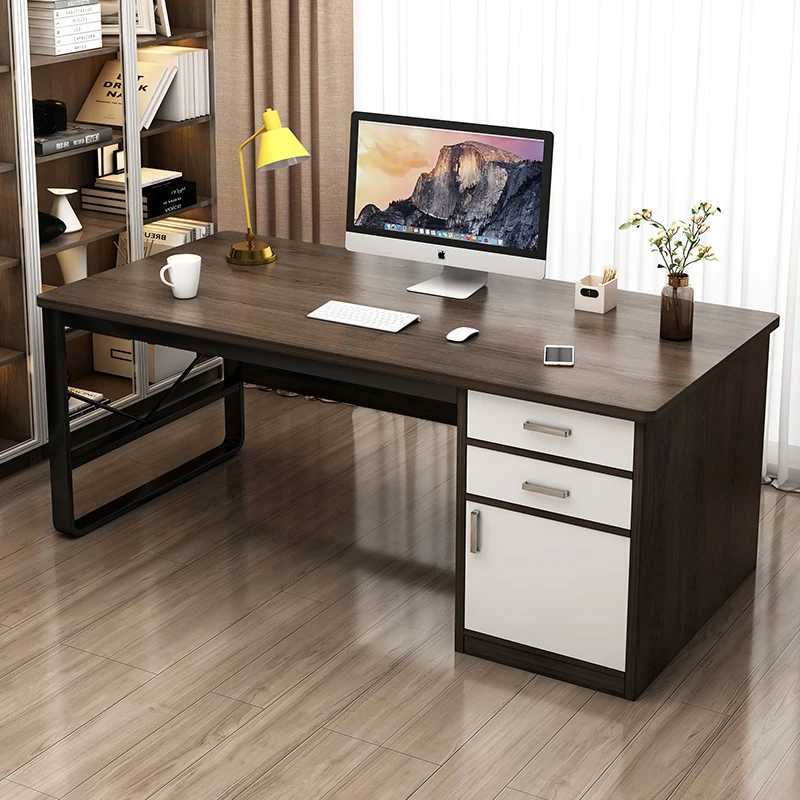 Metal Legs Floor Office Desk Standing Study Drawers Storage Computer Desks Vanity Reception Escritorios De Ordenador Furniture