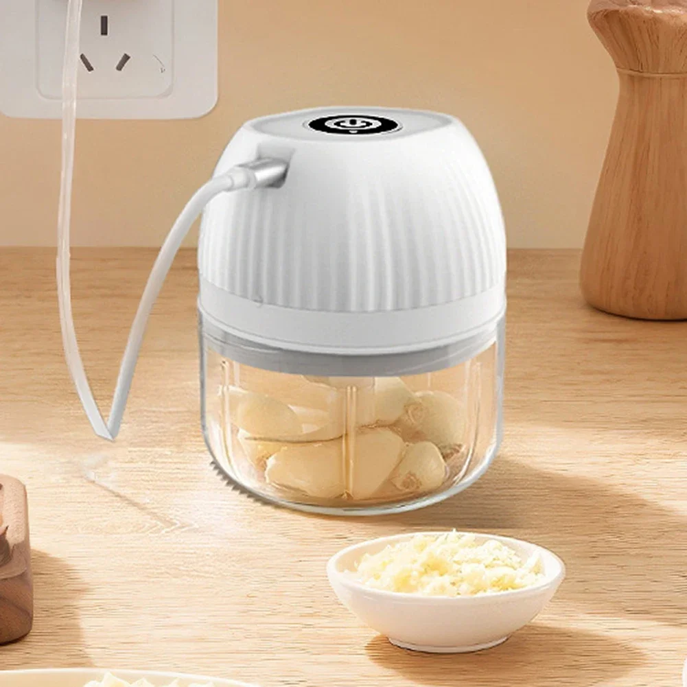 Electric Meat Grinder Home Garlic Pounder Catering Multifunctional Meat Grinder Small Chopper Food Safe Material 9.1*9.1*9cm 5