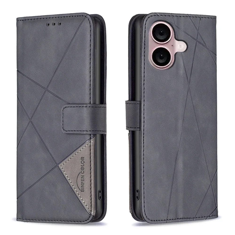 Brieftasche Magnetische Flip Ledertasche für IPhone 16 Pro Max 15 14 Plus 13 Schützen Sie faltbare Kartensteckplätze Stoßfeste Business-Abdeckung_voghion.com