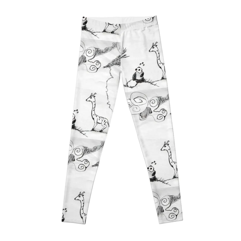 

Giraffe and panda Leggings Golf wear Women sports sporty woman push up Womens Leggings