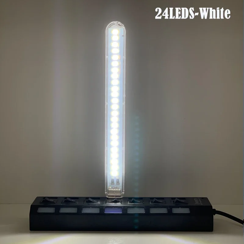 ตัวเลือกสินค้า DC5V USB LED Night Light 24LEDs โคมไฟสีสีแดงสีเหลืองสีขาวสีฟ้าสีเขียวสีม่วงสีชมพูบรรยากาศไฟสําหรับตกแต่งห้องนอน