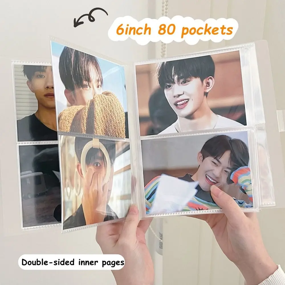 1Pcs Neue Kreative Sammeln Buch Fotoalbum PVC 80/160 Slots Bild Karte Halter Transparent 3/4/5/6/7 zoll Photocard Halter – Detail 17